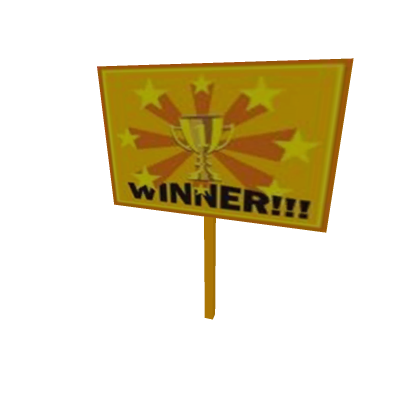 WINNER!!! sign