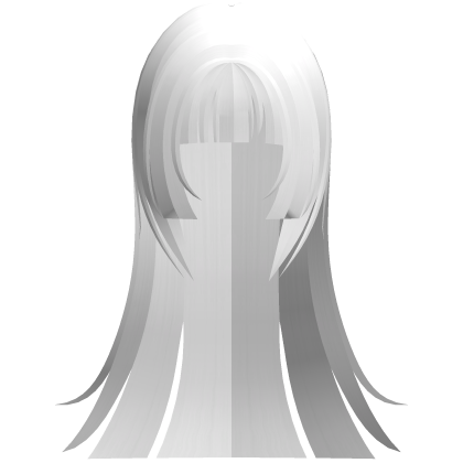 white cute hime straight cut long hair