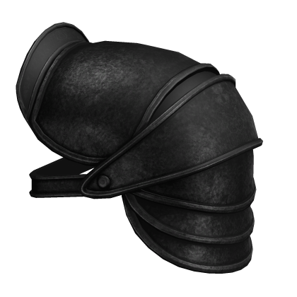 Black Medieval Knight Pauldron - Left