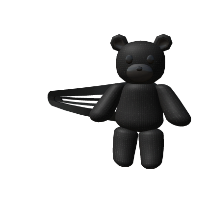 Black Kawaii Teddy Clip ♡