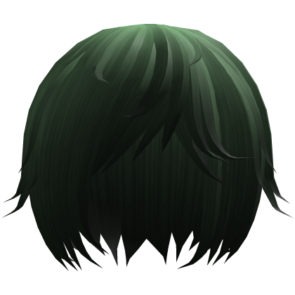 (×_×) faded green emo anime wavy hair w tufts  Roblox item