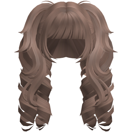 Curly Fluffy Anime Pigtails Light Brown