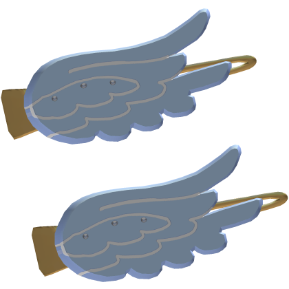 Blue Angel Wings Hair Clips (Front)
