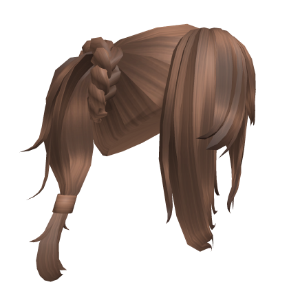 Braided Brown hair and bangs Roblox item