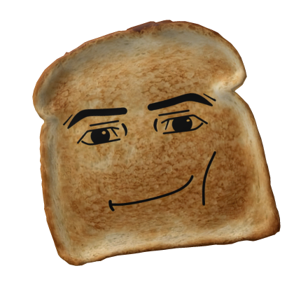 Man Face Toast Bread Funny Roblox item