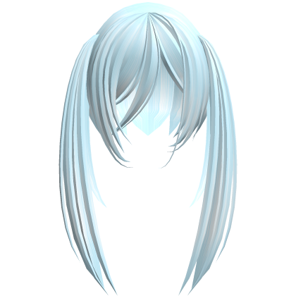 ୨ৎ Long Blue Soft Emo Overgrown Pigtails