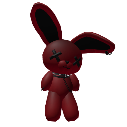 Huge Dark Red Fluffy Bunny Plushie