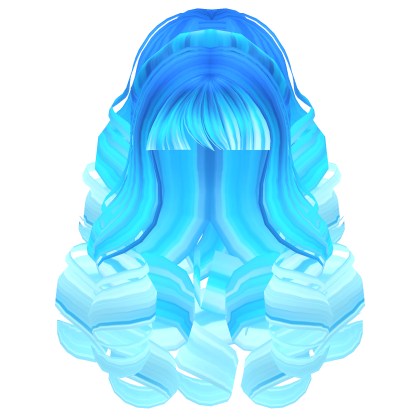 Fluffy Curly Pearl Ponytail Ocean