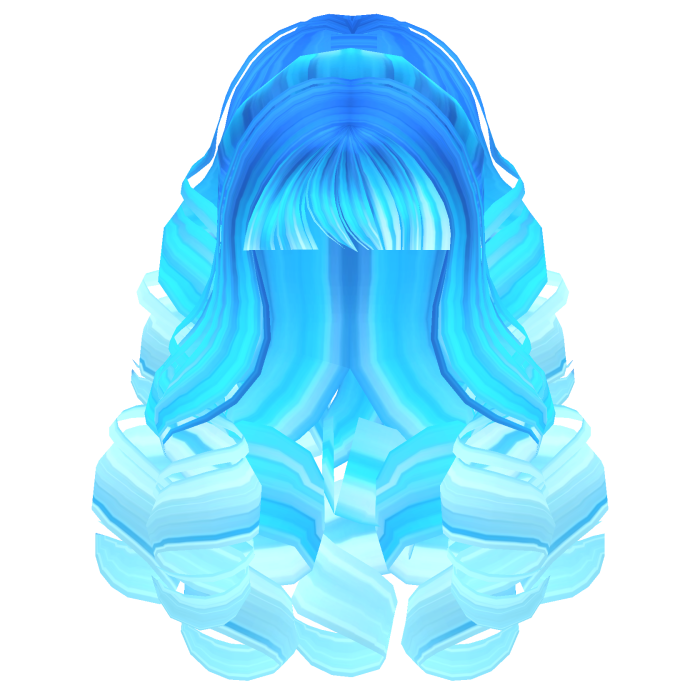 Fluffy Curly Pearl Ponytail Ocean