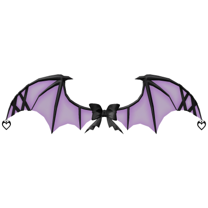 Bat Imp Ribbon Lace Wings - Pastel Purple Black