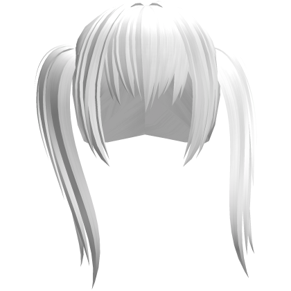 Choppy Emo Scene Anime Messy Hair in White Roblox item