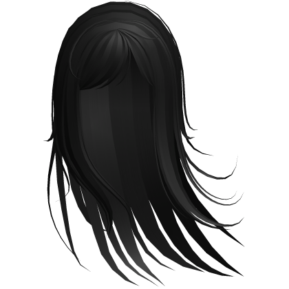 black windswept long moe hair