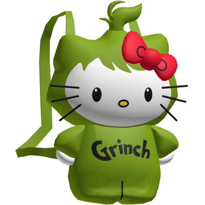 Cute Grinch Christmas Kitty Cat Backpack [3.0]