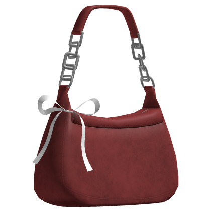 White Ribbon Simple Red Purse Christmas