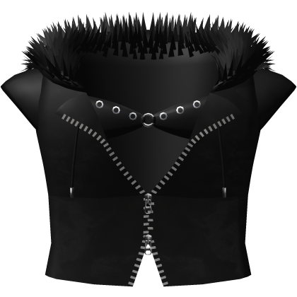 Black Emo Jacket w Fur 3.0 Roblox item