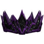Wealthy Deep Purple Alloy Forged Gothic Gem Crown