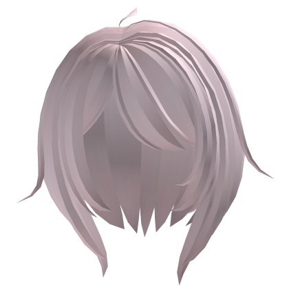 sweet messy short hair in baby pink Roblox item