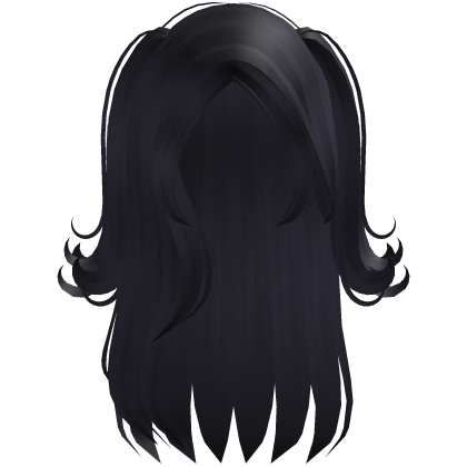 ۶ৎ | half up pigtails flipped dark blue hair