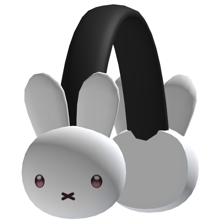 Cute Black Winter Miffy Earmuffs