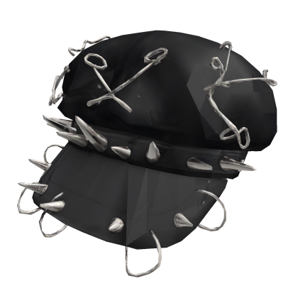 Black Punk Spiked Cap