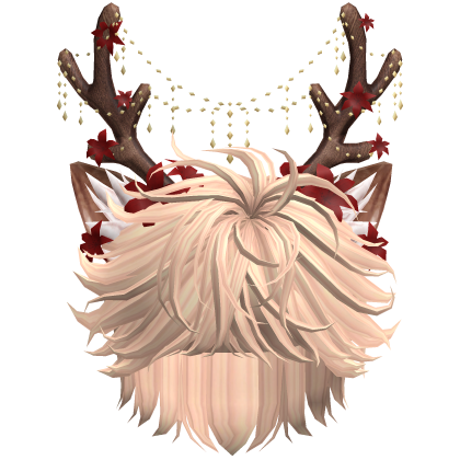 Christmas Messy Hair w/ Antlers