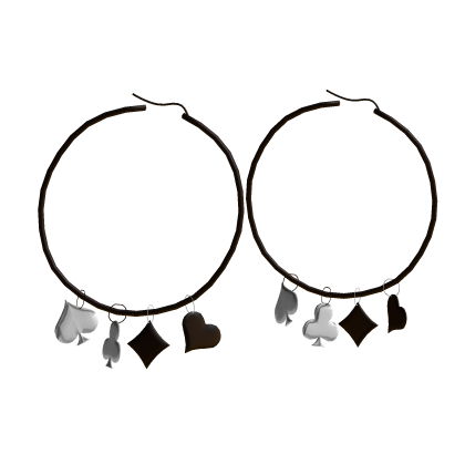 brown card suit hoop earrings Roblox item