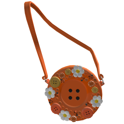 Gyaru button polka dot lady bug crossbody orange