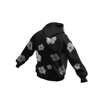 Black Cotton Deni Hoodie