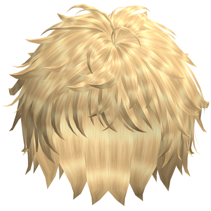 Fluffy Messy Anime Emo Boy Hair Blonde Roblox item