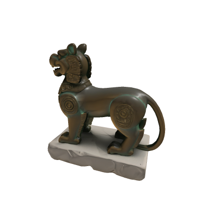 Polished Bronze Griffin Sculpture