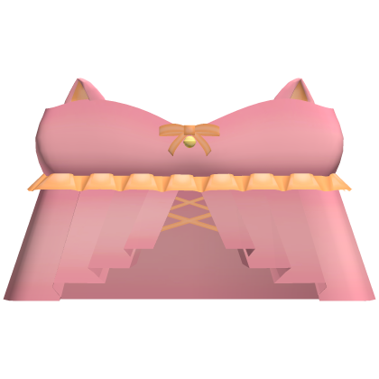 pink peachy kitty cat cutesy frilly halloween top