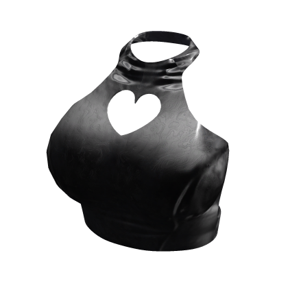 black heart cutout crop top