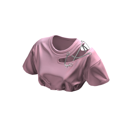 Y2K Cutout Chain Cropped Tee Pink [JEYS]