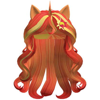 ☀️ Sunset Shimmer's Fiery Red Yellow Hair Mlp Pony Roblox item