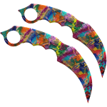 Dual Karambits: Abstract Canvas