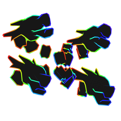 Rainbow Cartoony Dragon Heads thumbnail
