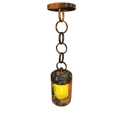 Rusty Lantern on a Chain