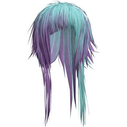 Messy Miscut Bangs (Cyan/Purple)