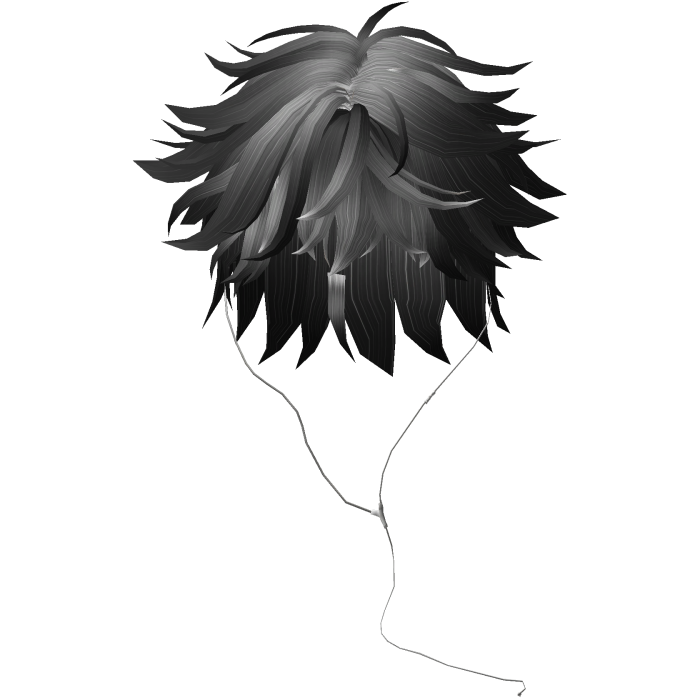 Y2K emo boy with headphones, black hair