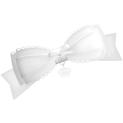 ♡ ; delicate princess ruffled bow in white Roblox item