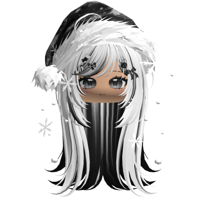 Emo Vamp Christmas Hair (White&Black) Roblox item