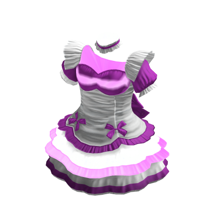 Maid Dress | White & Pink thumbnail