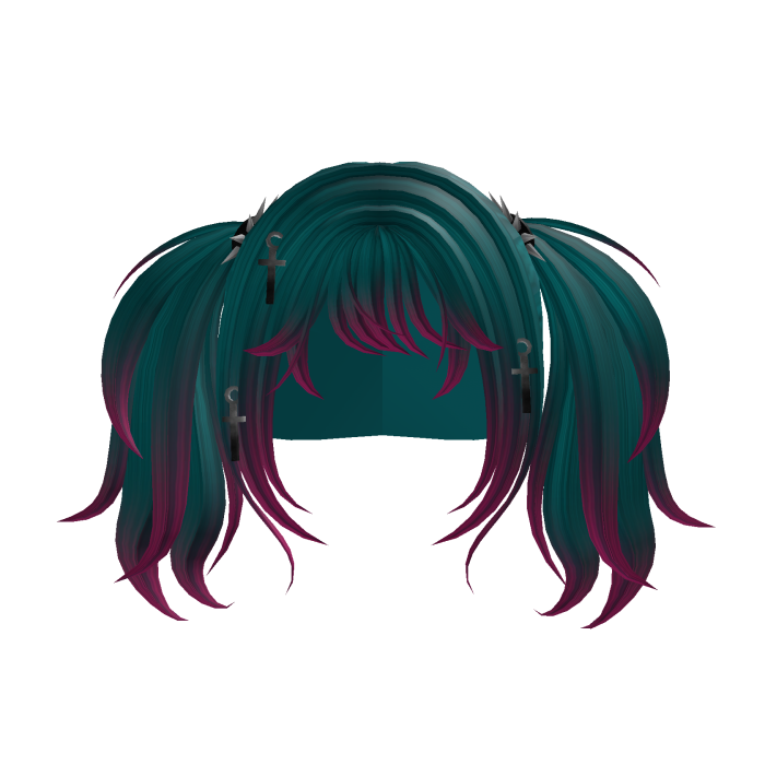 ♡ Ghoulish Y2K Hair with Crosses ☠️
