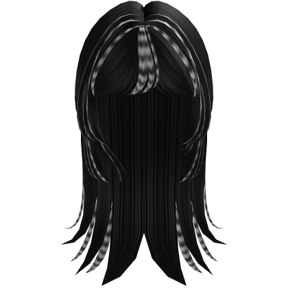 y2k spikey feathered white & black hair Roblox item