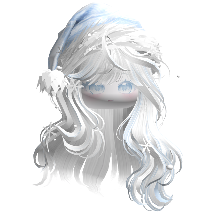 Christmas Waves w/Santa Hat (White&Blue)