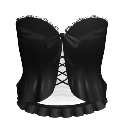 Black Gothic Ruffled Bow Dress Roblox item
