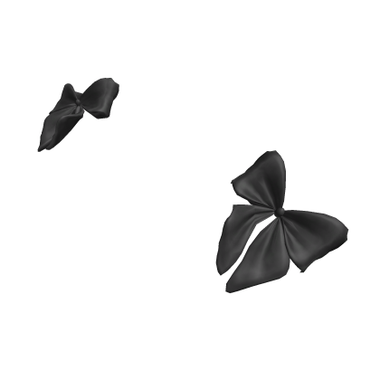 Kawaii Hair Bows Black Roblox item