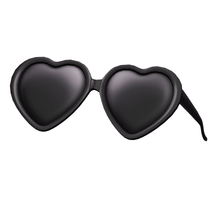 Black Raised Cute Heart Shades