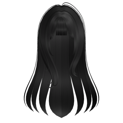 Cute Long Black Wispy Hair