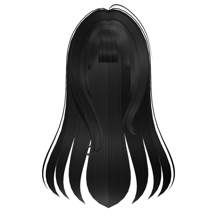 Cute Long Black Wispy Hair